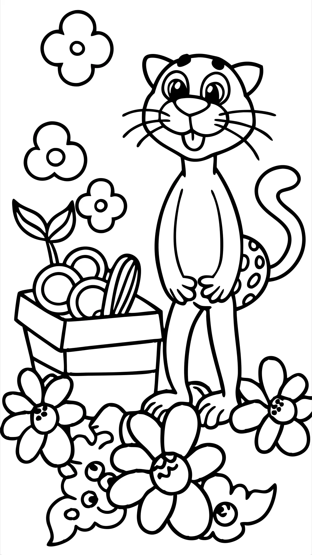 pink panther coloring page